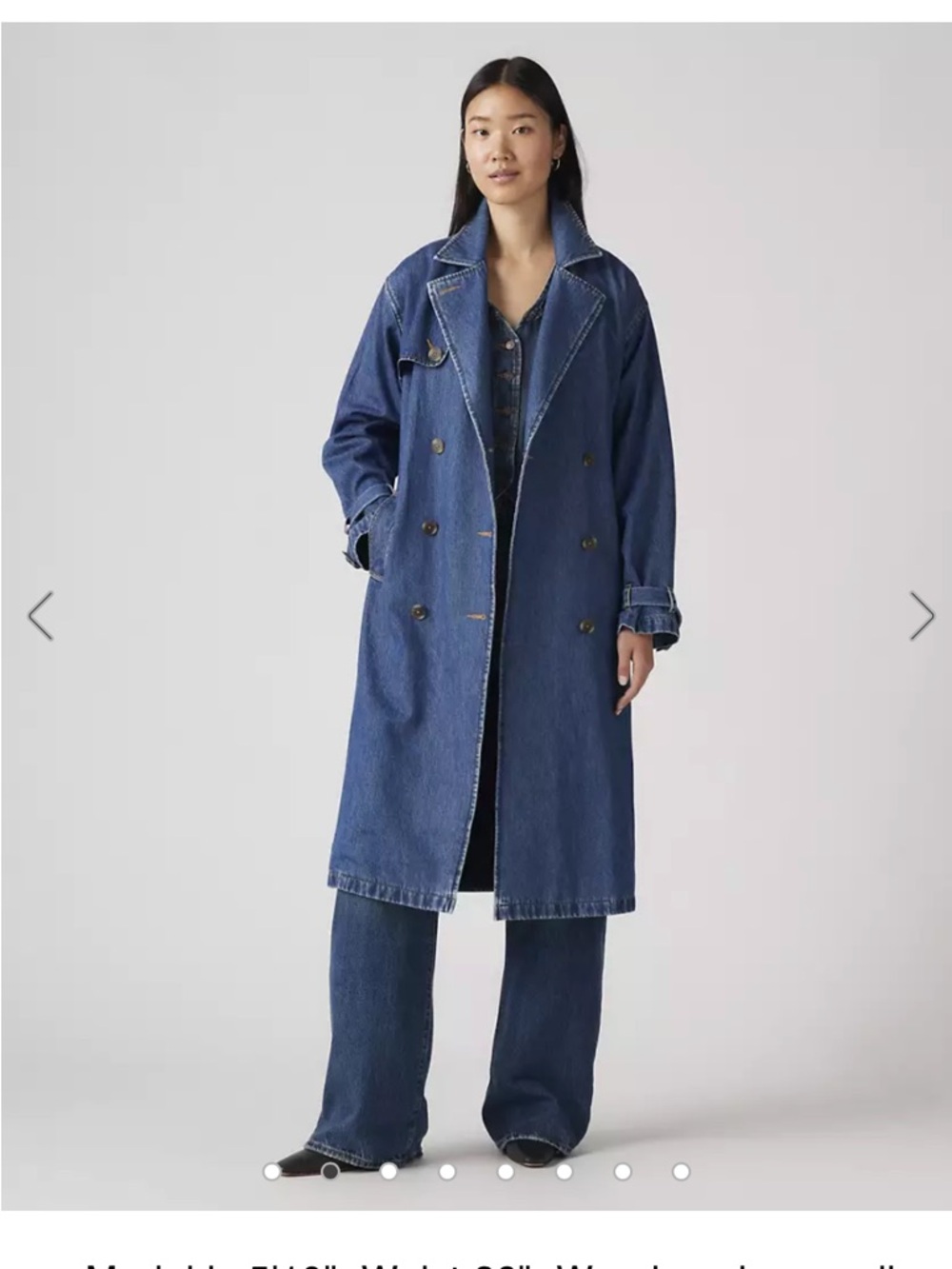 Levi's Blue Denim Trench Coat - Picture 2 of 12